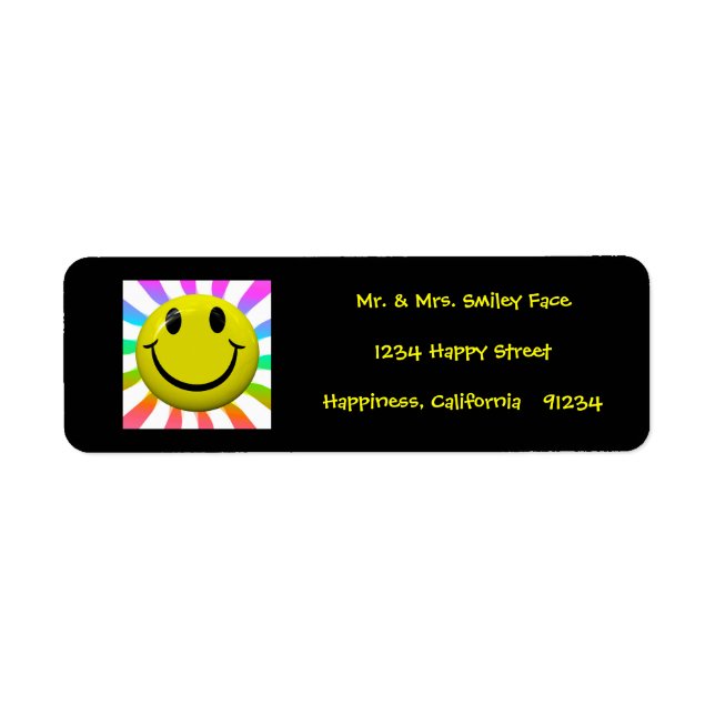 Happy Face Labels (Front)