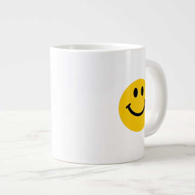 Happy Face Large Coffee Mug (Front Right)