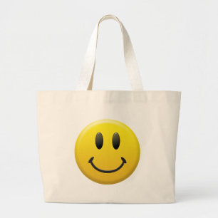 Happy Face Large Tote Bag