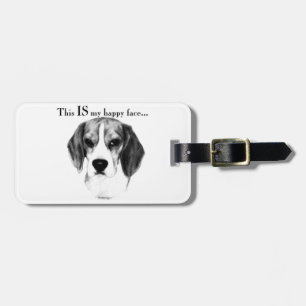 Happy Face Luggage Tag
