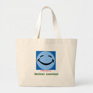 Happy Face Medical Assistant Large Tote Bag