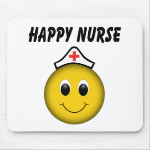 Happy Face Nurse Mouse Mat