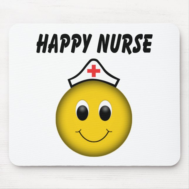 Happy Face Nurse Mouse Mat (Front)