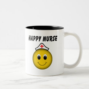 Happy Face Nurse Two-Tone Coffee Mug