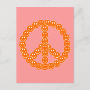 Happy Face Peace Postcard