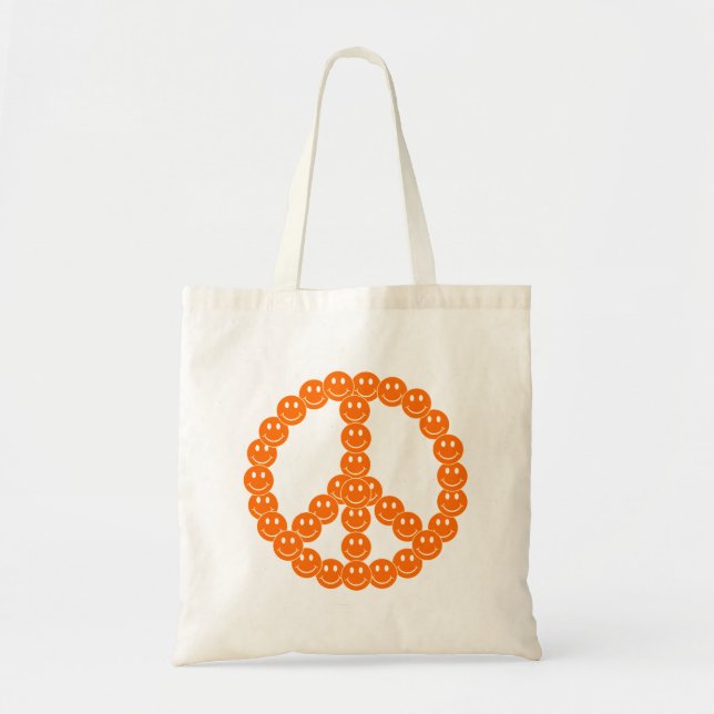 Happy Face Peace Tote Bag (Front)