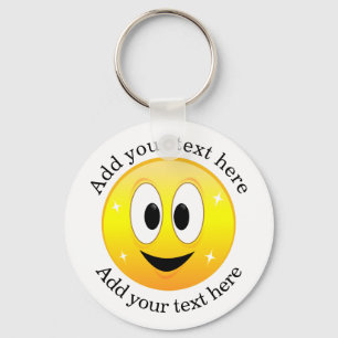 Happy Face Personalised Key Ring