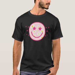 Happy Face Pink Smile Daisy Flower For Men Women K T-Shirt