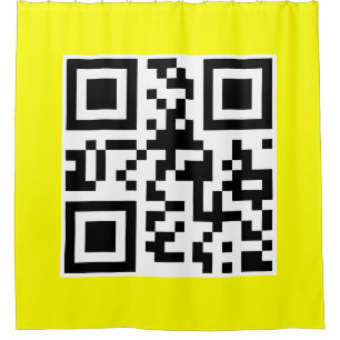 Happy Face -- QR Code Shower Curtain
