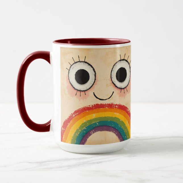 HAPPY FACE RAINBOW MUG (Left)