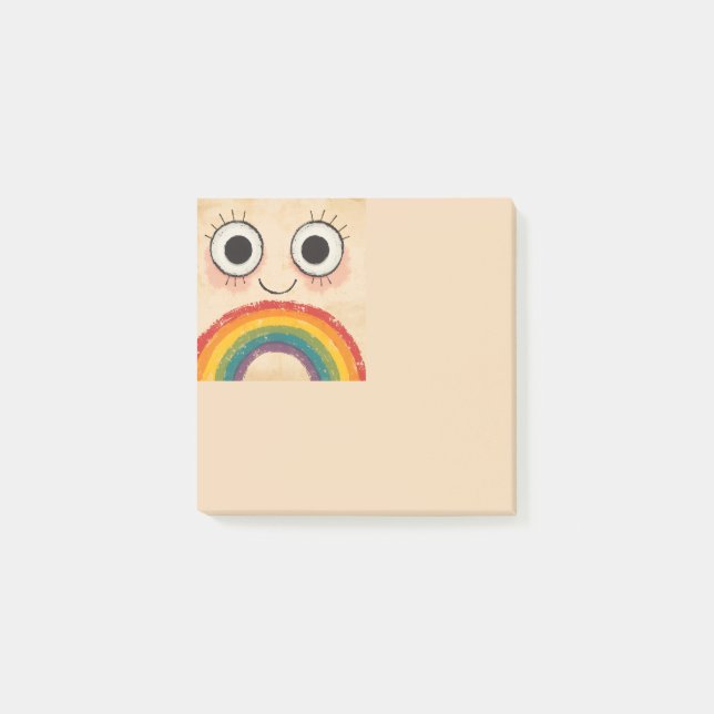 HAPPY FACE RAINBOW POST-IT NOTES (Front)