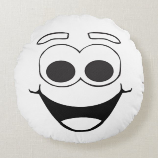 HAPPY FACE ROUND CUSHION (Front)