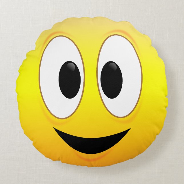 Happy Face Round Cushion (Front)