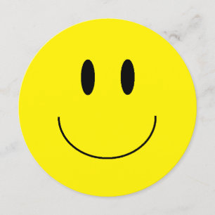 "Happy Face" Round Invitations
