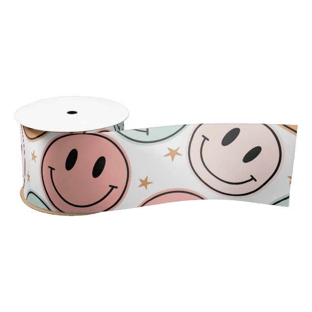 Happy Face  Satin Ribbon (Spool)