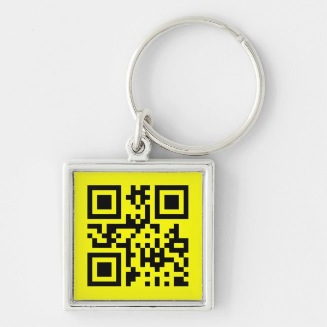 ☺ Happy Face Smiling Emoji -- QR Code Key Ring (Front)