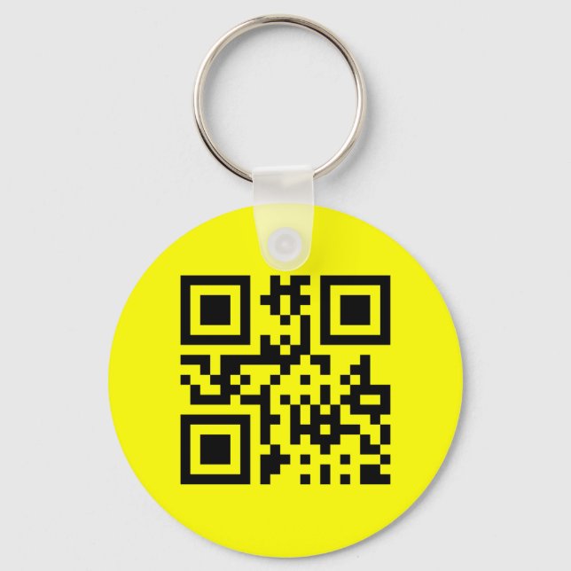 ☺ Happy Face Smiling Emoji -- QR Code Key Ring (Front)