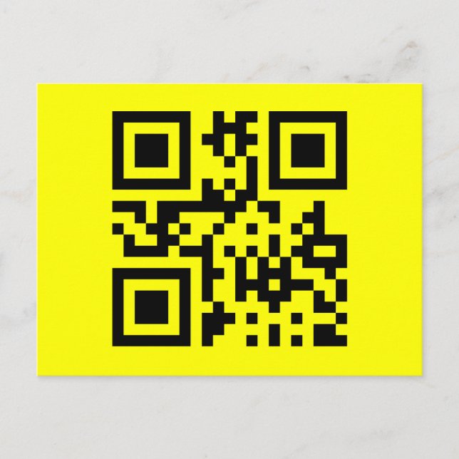 ☺ Happy Face Smiling Emoji -- QR Code Postcard (Front)