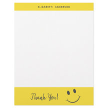Happy Face Smiling Thank You Add Name