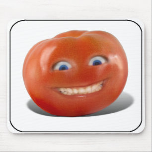 Happy Face Smiling Tomato Mouse Mat