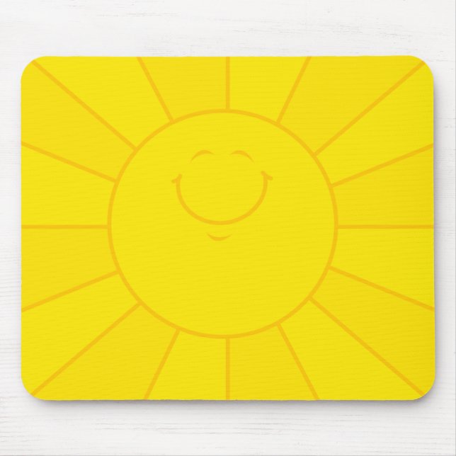 Happy Face Sun Mousepad (Front)