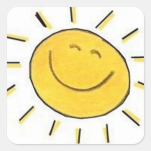 Happy Face Sun - Sticker