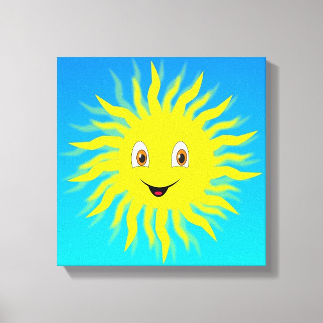Happy Face Sunshine Canvas Print (Front)
