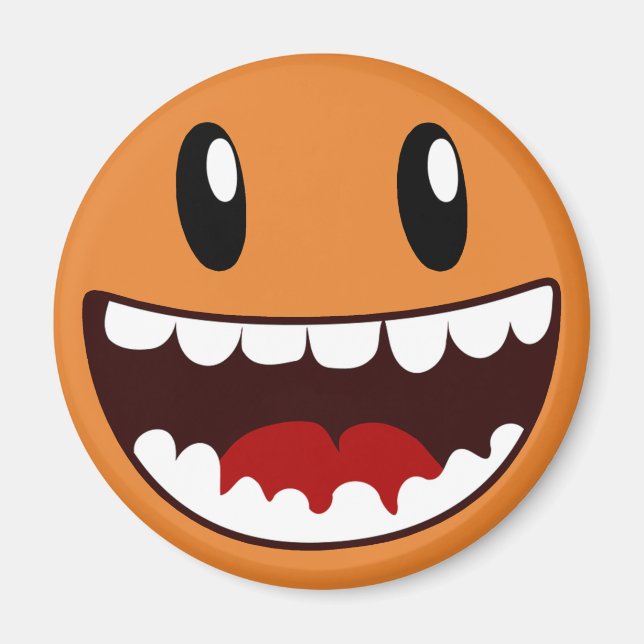 Happy Face Wide Mouth Magnet (Front)