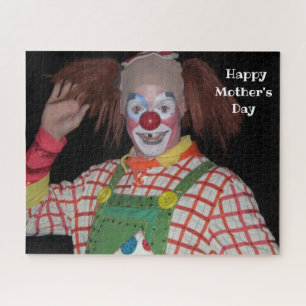 HAPPY FACED CLOWN MOTHER'S DAY  JIGSAW PUZZLE