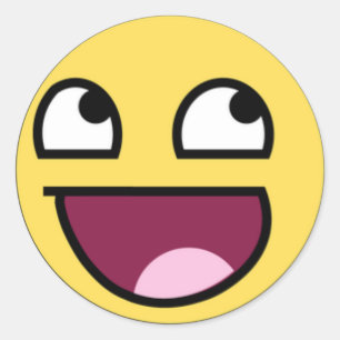 Happy Faic Classic Round Sticker