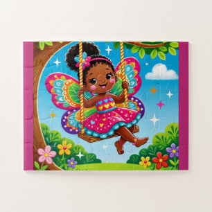 "HAPPY FAIRY on a SWING" JIGSAW PUZZLE