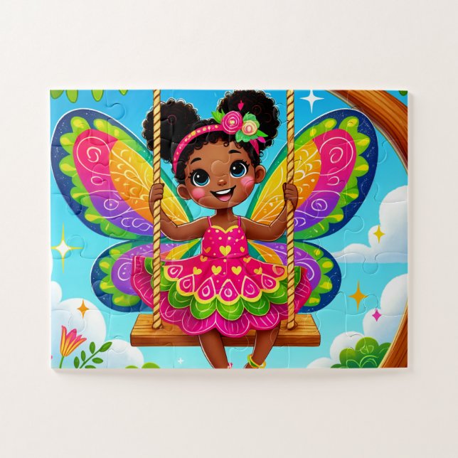 "HAPPY FAIRY ON A SWING" JIGSAW PUZZLE (Horizontal)