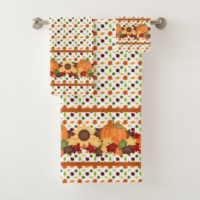 Happy Fall Bath Towel Set (Insitu)