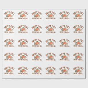 Happy Fall Brush Them All Dental Dentist Teeth Wrapping Paper