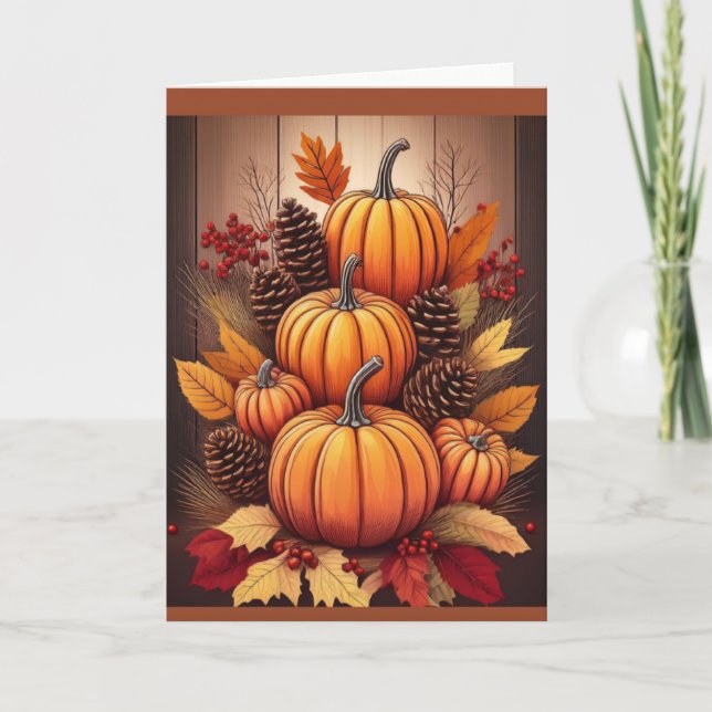 Happy Fall Card, Fall Card, Fall Season Card (Front)