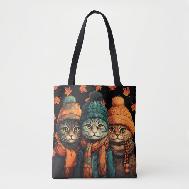 Happy Fall Cats Tote (Front)