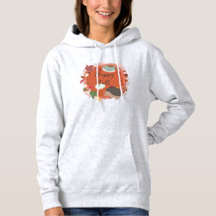 Happy Fall Cosy Hedgehog Autumn Season Hoodie