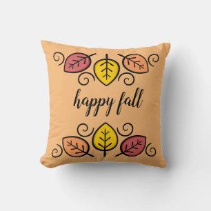 Happy Fall Decorative Autumn Throw Pillow