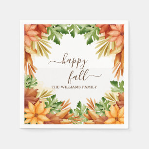 Happy Fall Foliage Cocktail Napkin