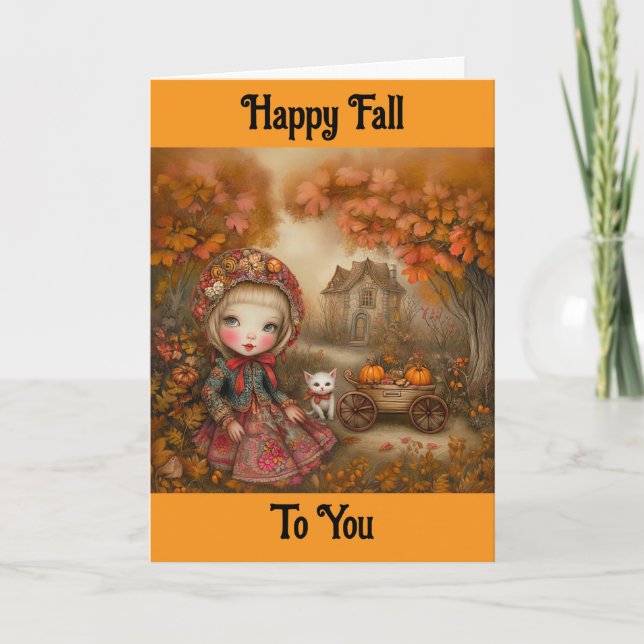 Happy Fall Greeting Card (Front)