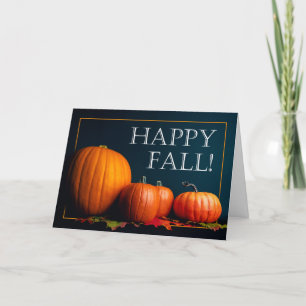 Happy Fall Happy Halloween Pumpkins Still Life Holiday Card