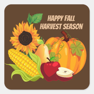 Happy Fall Harvest Season sticker