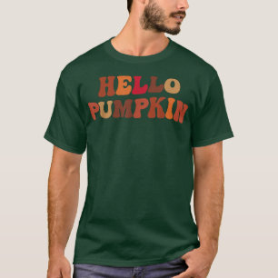 Happy Fall Hello Pumpkin Retro Fall Autumn Vibes  T-Shirt