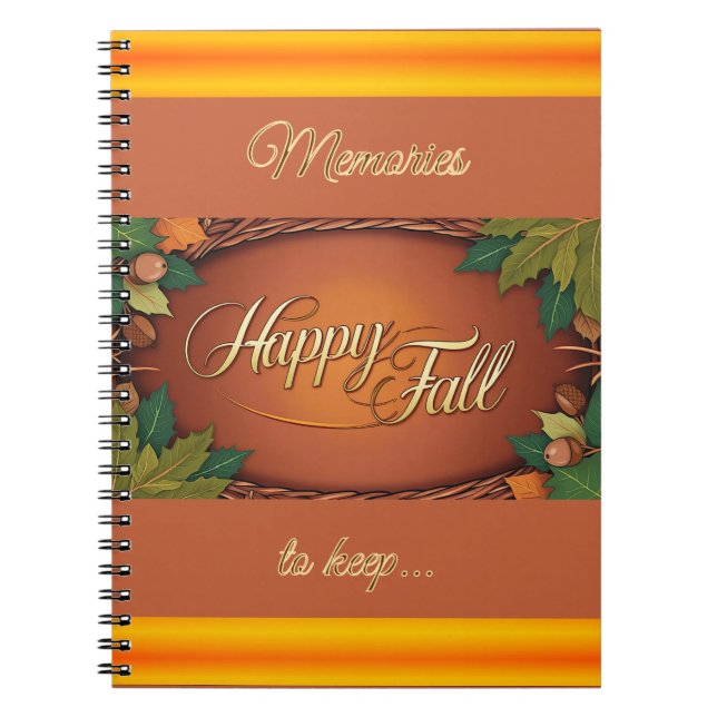 Happy Fall Memories Notebook (Front)
