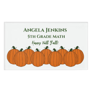 Happy Fall Name Badge