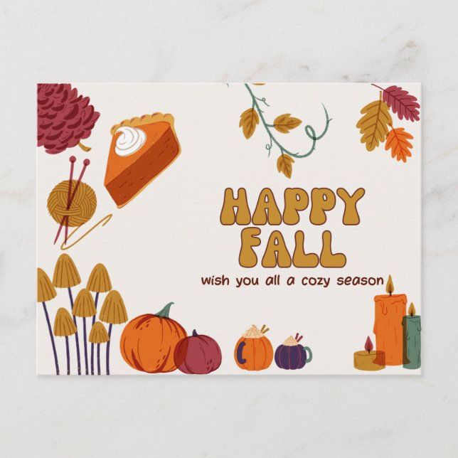 Happy Fall Postcard (Front)