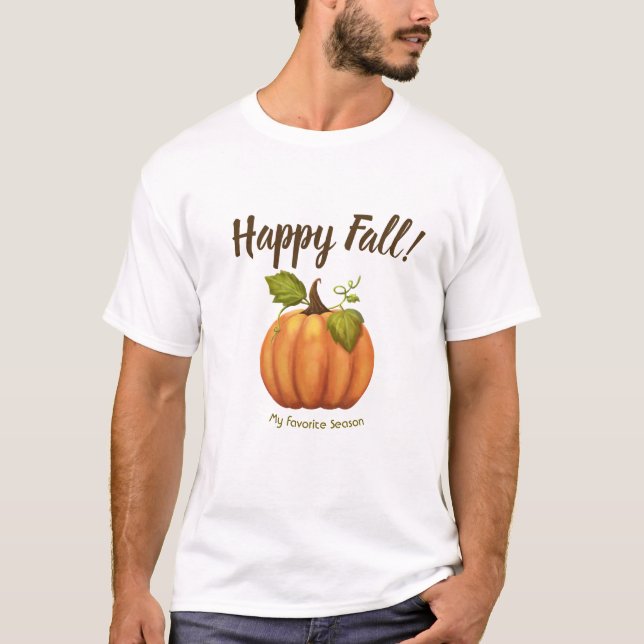 Happy Fall Pumpkin T-Shirt (Front)