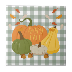 Happy Fall Pumpkins Tile