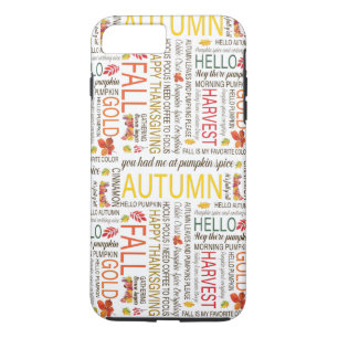Happy Fall Quotes Modern Colorful Text iPhone 8 Plus/7 Plus Case