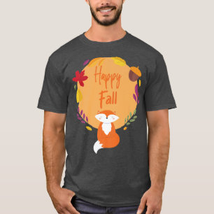 Happy Fall Red Foes Autumn Season T-Shirt